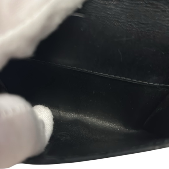 Gucci Guccissima Metal Bar French Flap Black Leather Wallet in VGUC - Picture 13 of 16